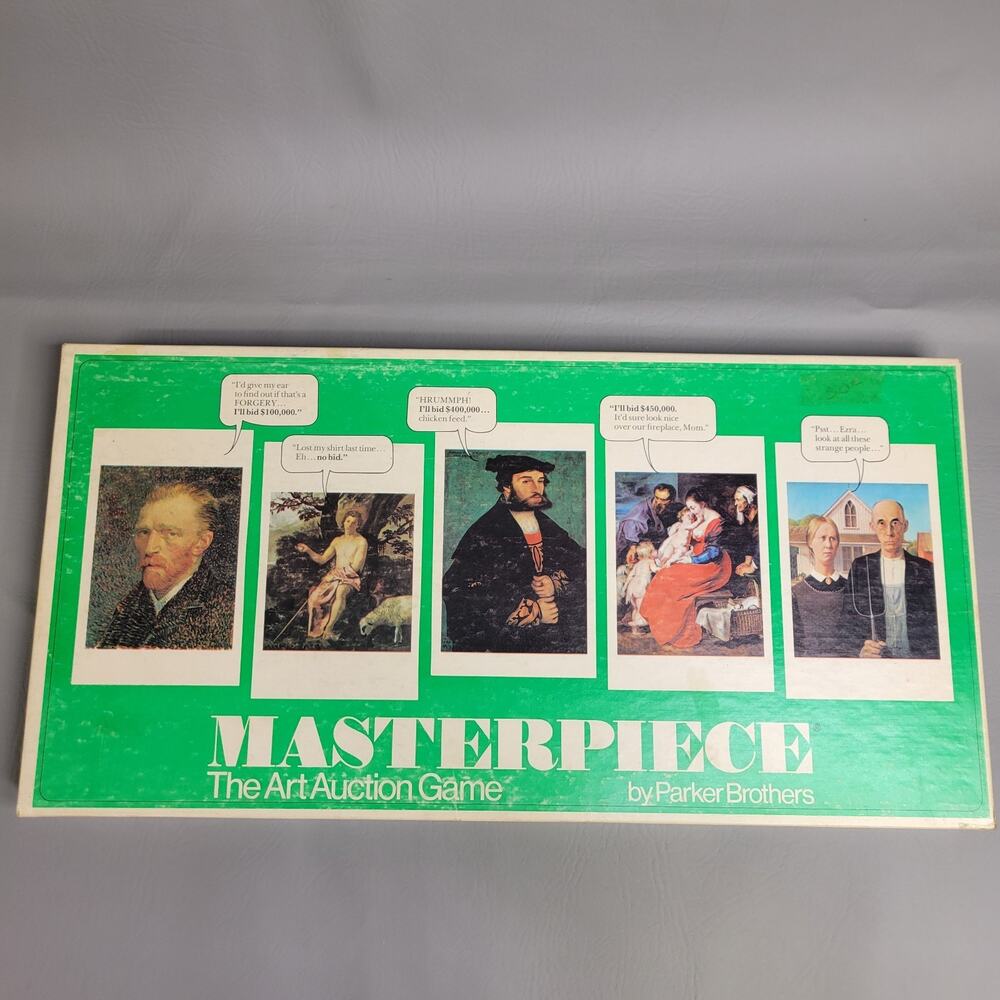 Masterpiece The Art Auction Board Game - 1976 Parker Brothers (Complete)